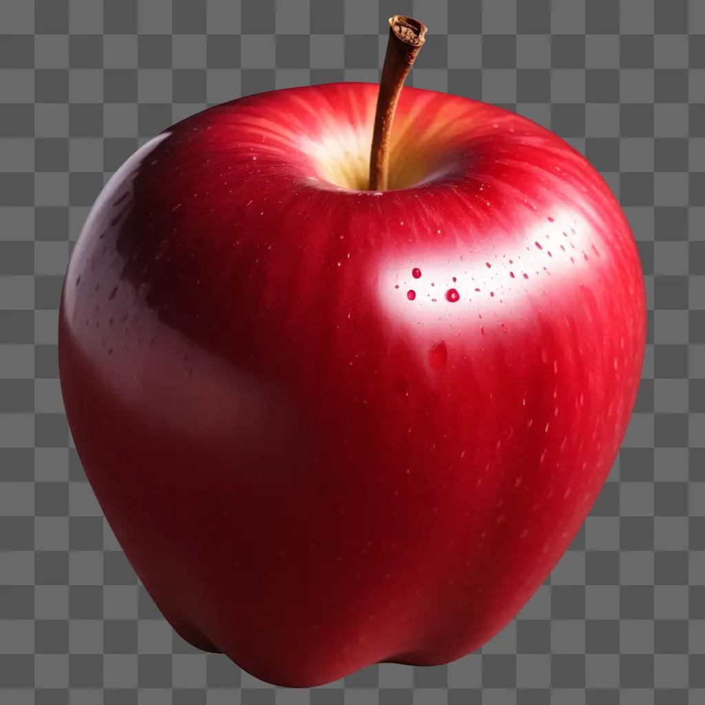 red apple on a red background