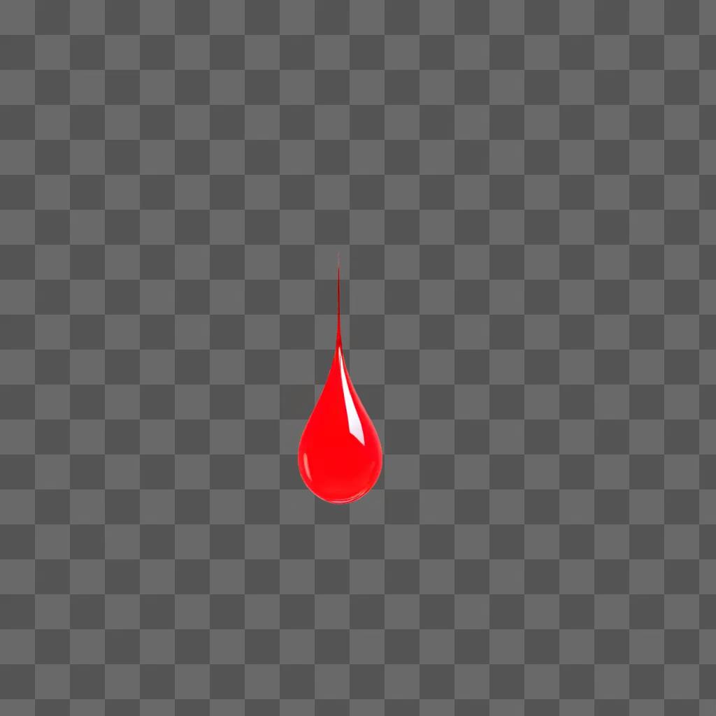 red blood drop on a red background