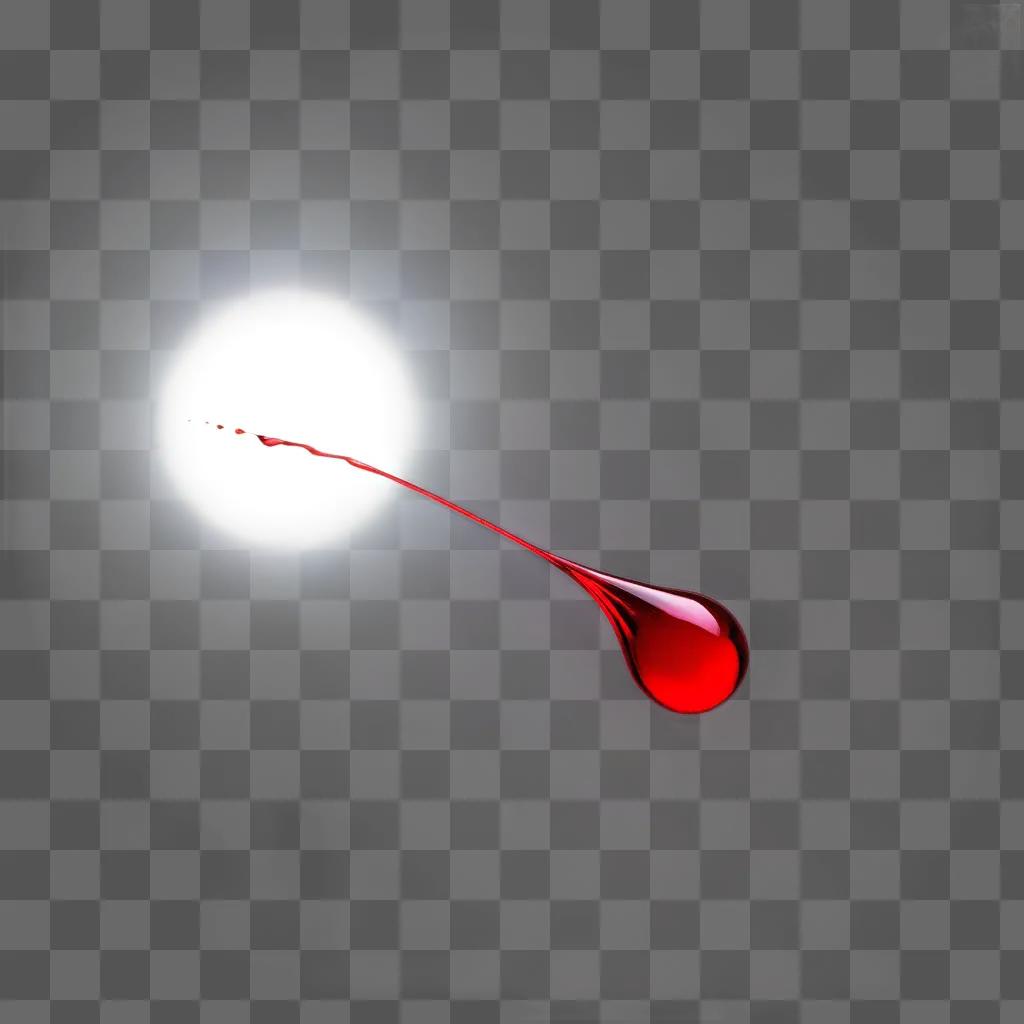 red blood droplet splashes on a white background