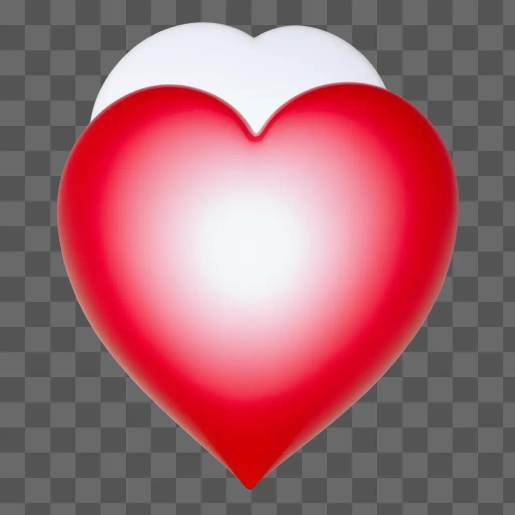 red heart is transparent in the background