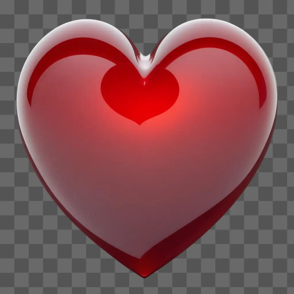 red heart with a transparent background