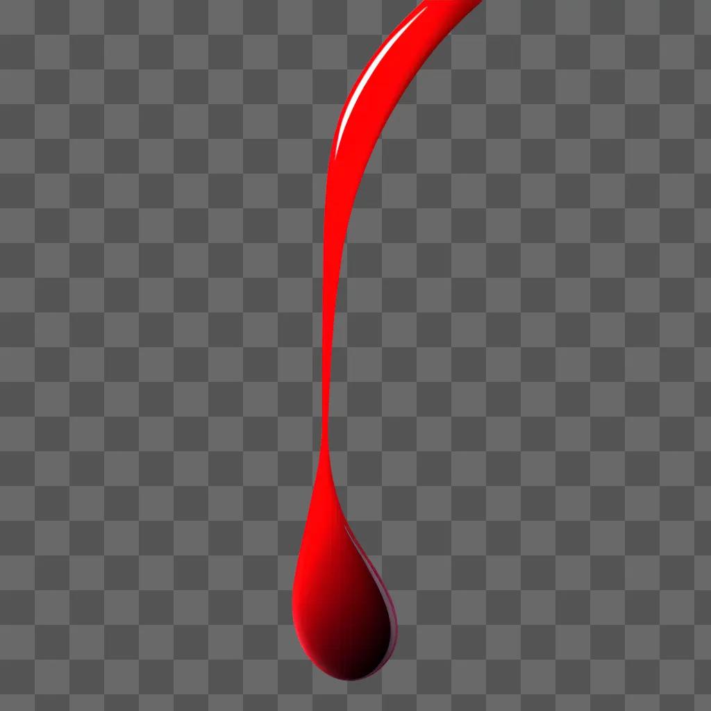 red liquid dripping down a red surface