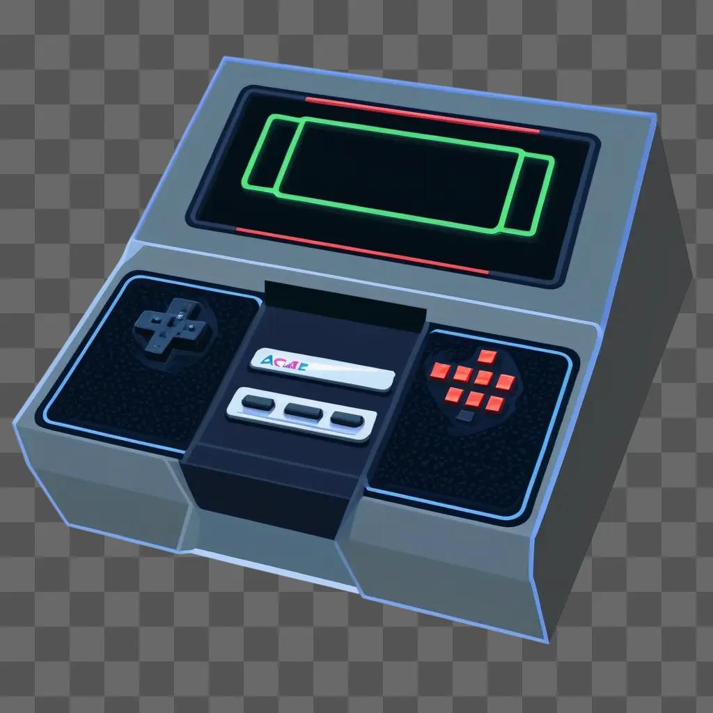 retro video gaming device with neon lights