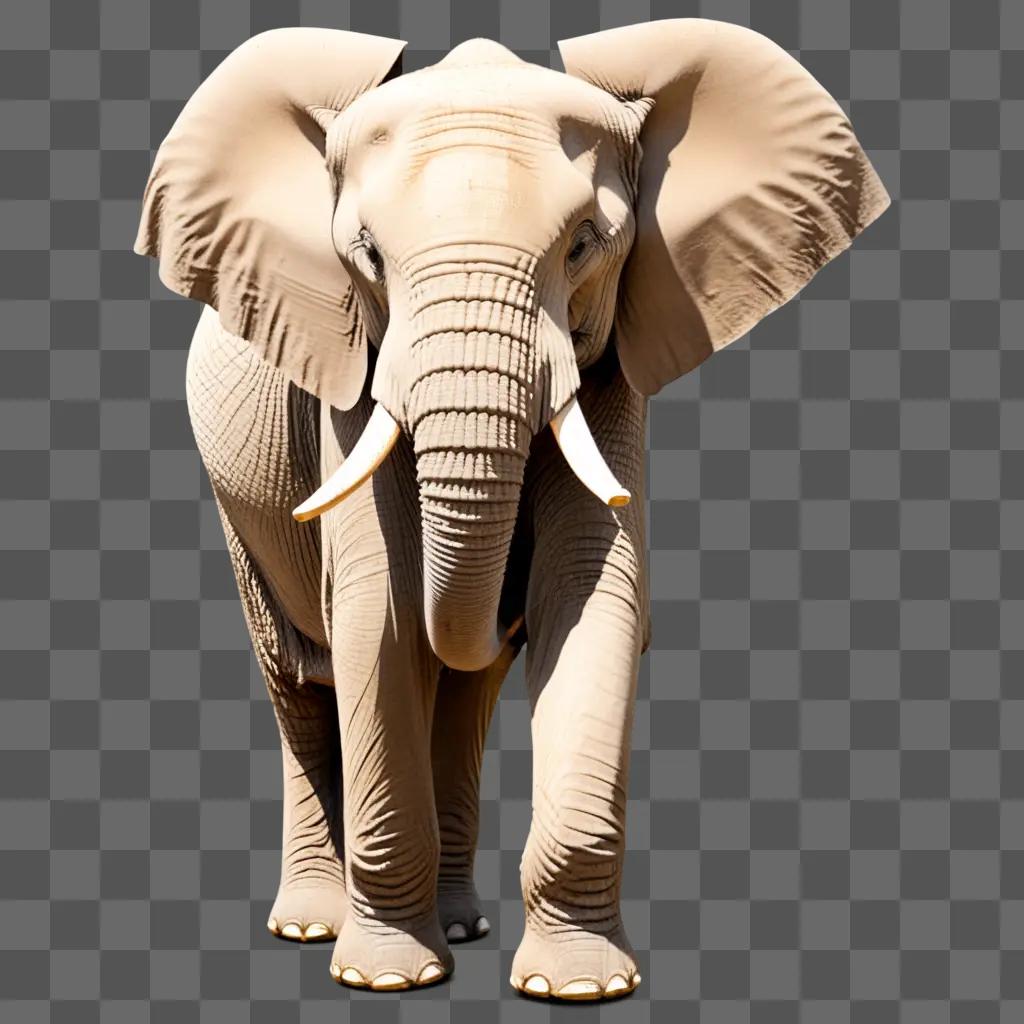 rican elephant in a brown background