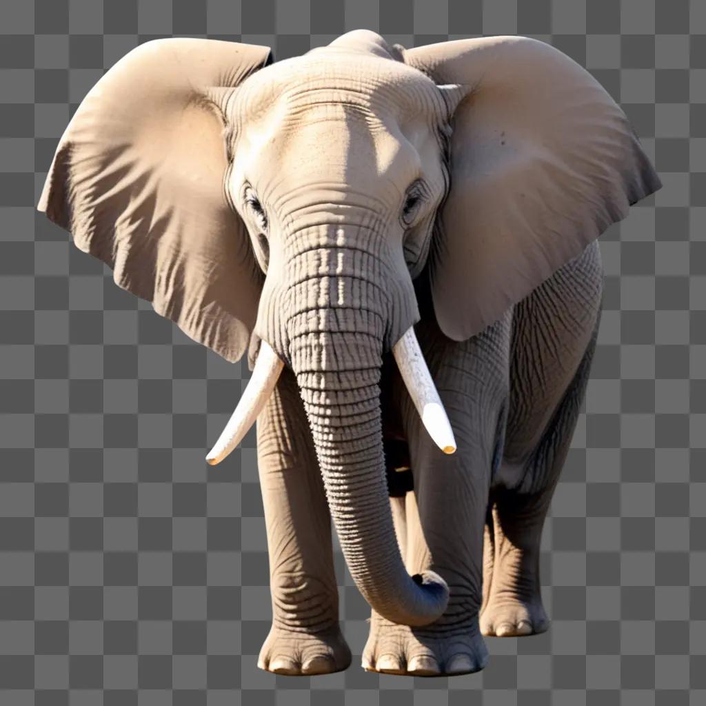 rican elephant walking towards the camera