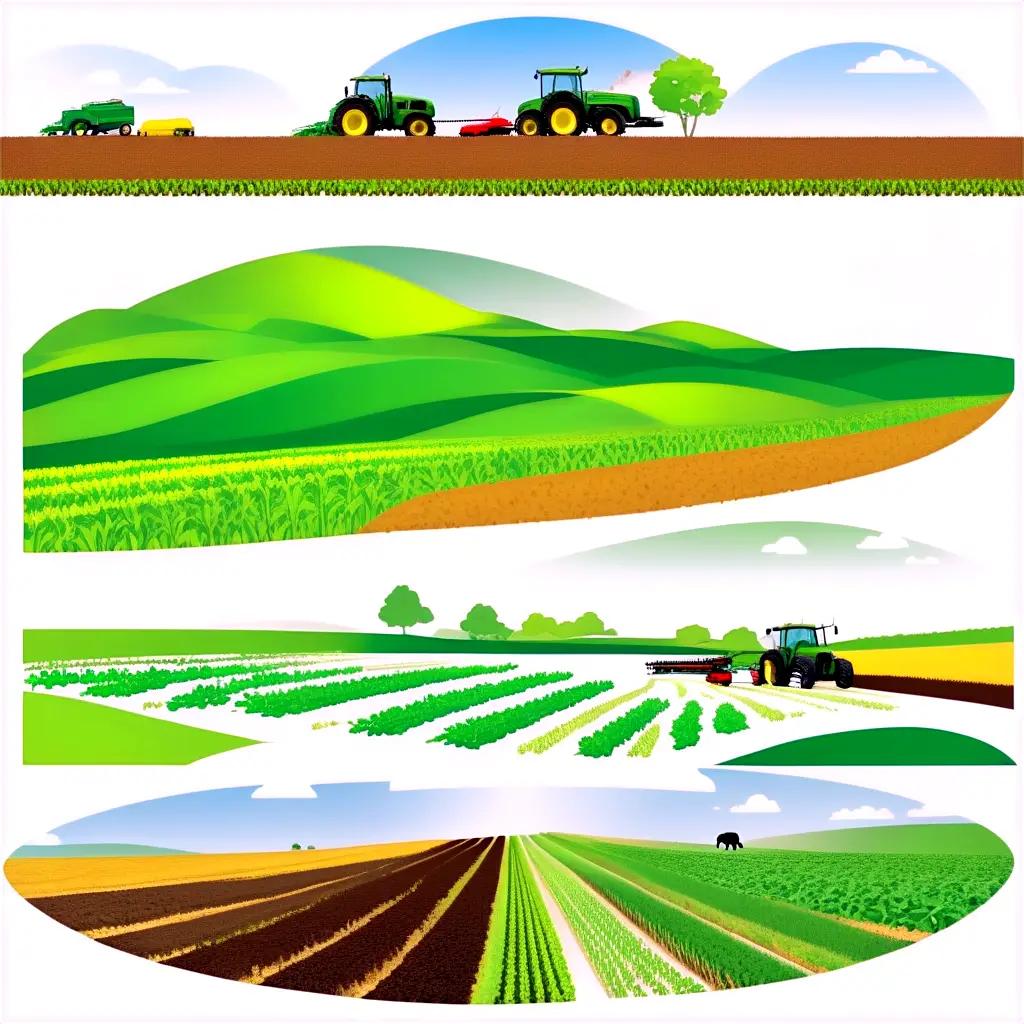 riculture:農業のさまざまな段階を描いた一連の画像