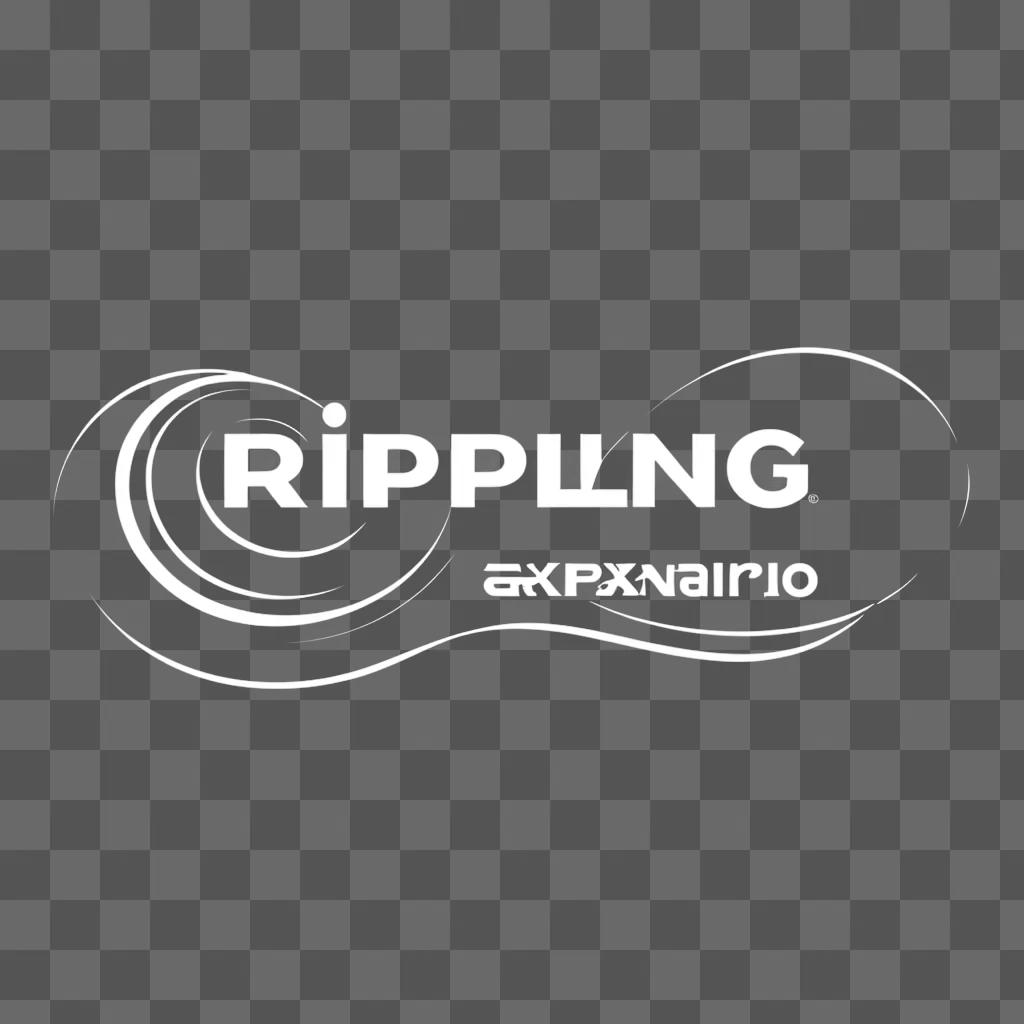 rippling logo design on white background