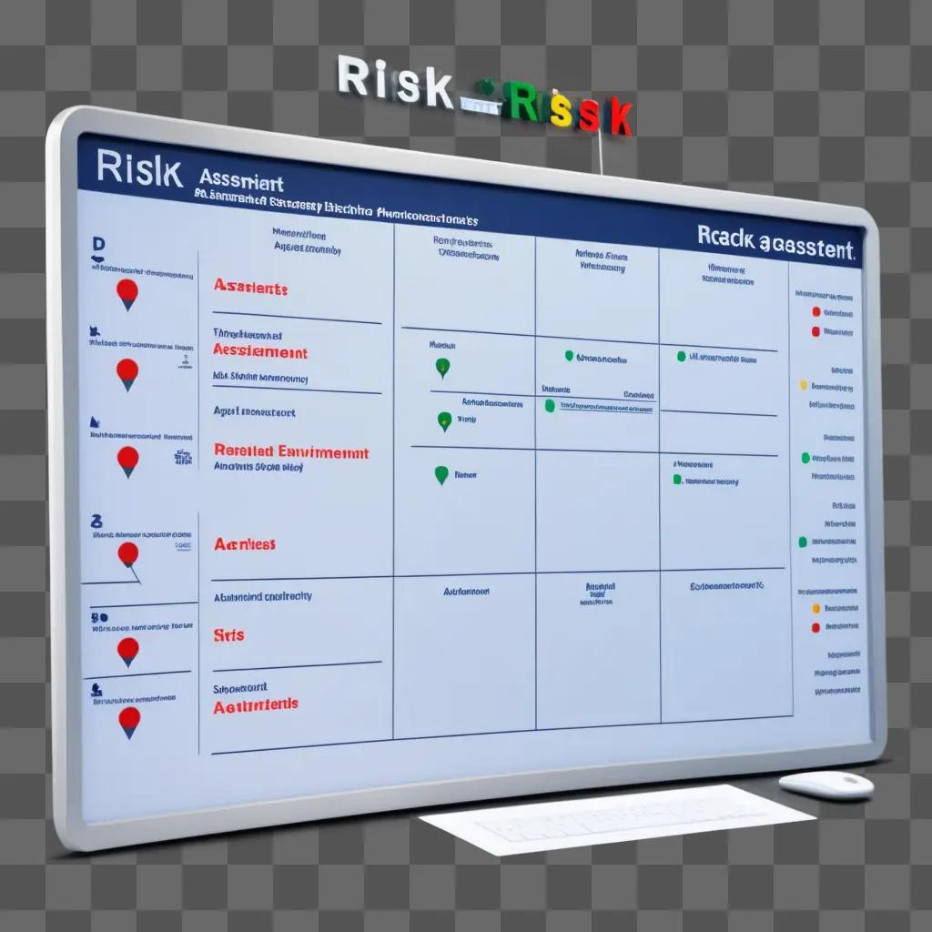 risk assessment is displayed on a computer screen