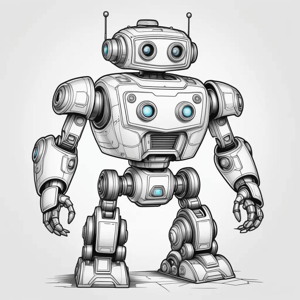 robot coloring page