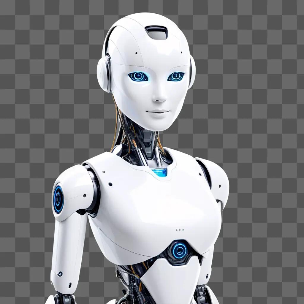 robot with blue eyes and headphones