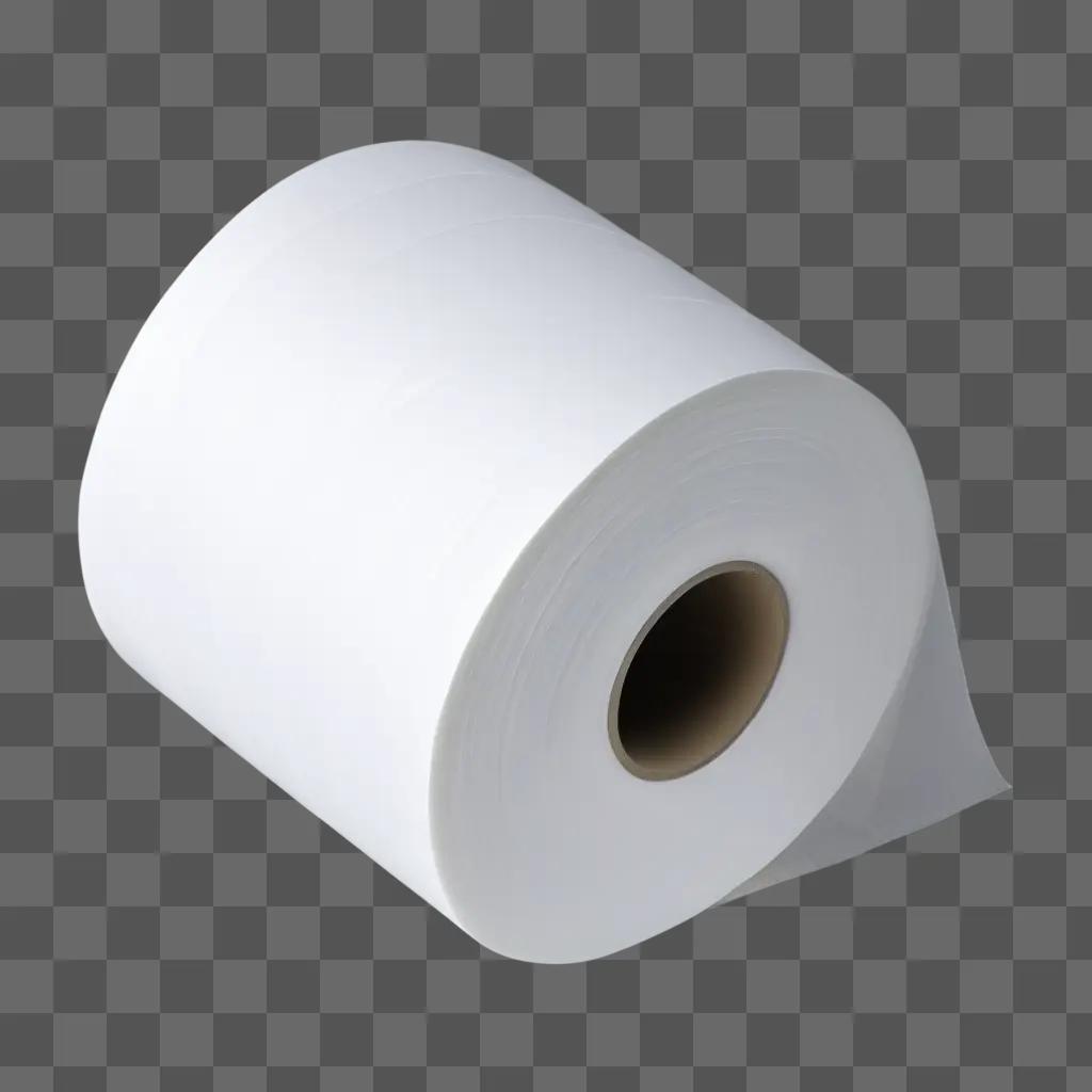 roll of toilet paper is transparent on a white background