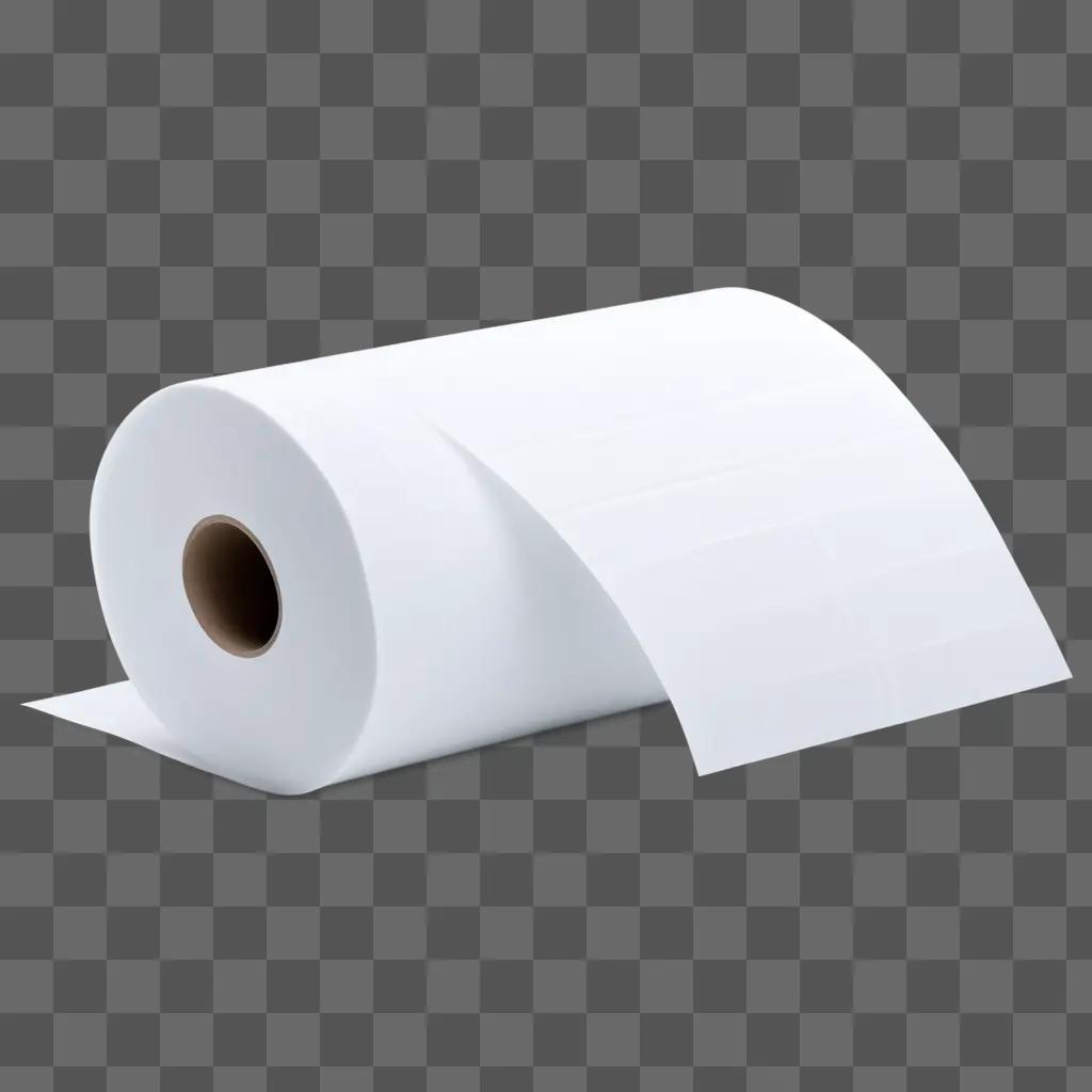 roll of toilet paper with a transparent label