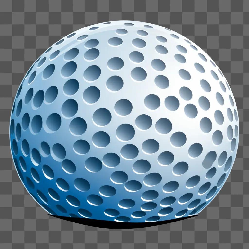 round, white golf ball with holes