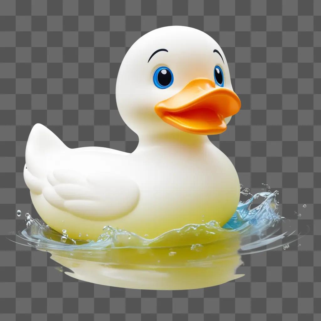 rubber duck floating in a bubble bath