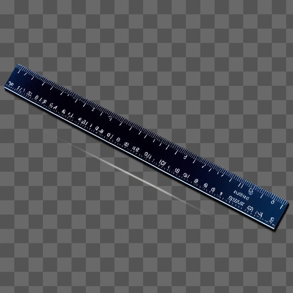 ruler on a dark background is transparent