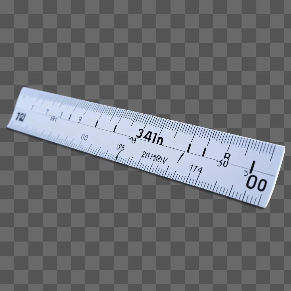 ruler with a transparent background is laid out on a surface