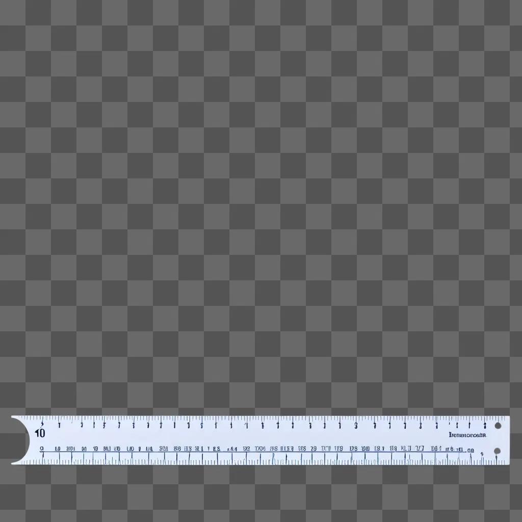 ruler with a transparent base is on a light background