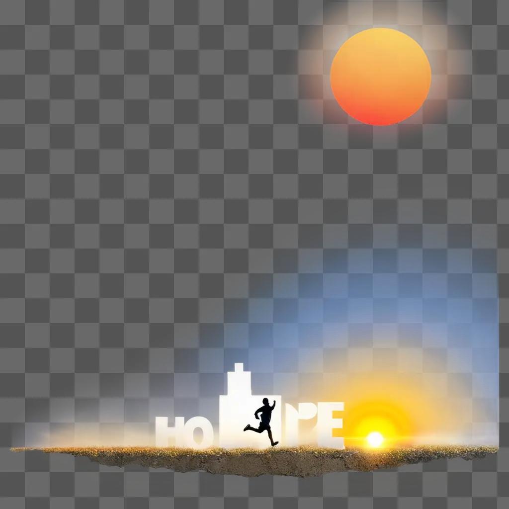 runner chasing a sign of hope