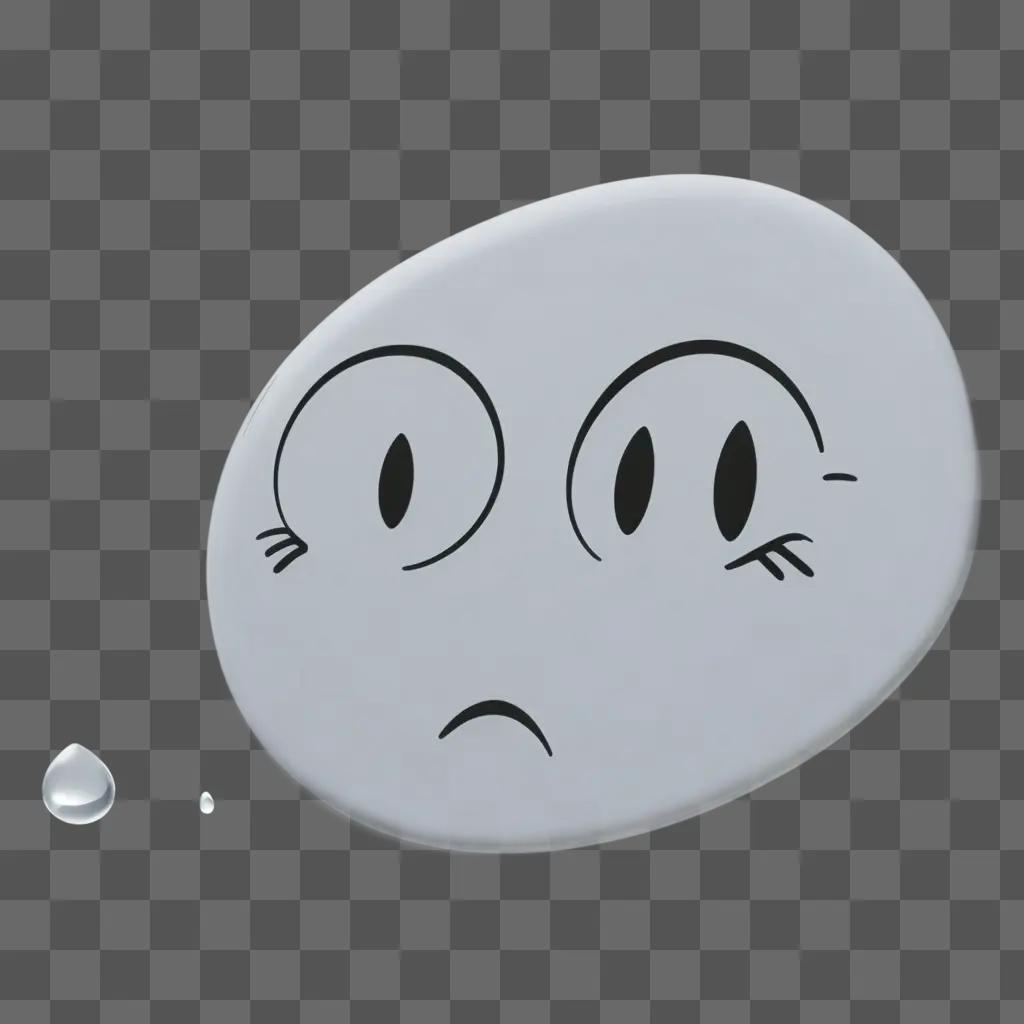 sad face made of clipart on a white background