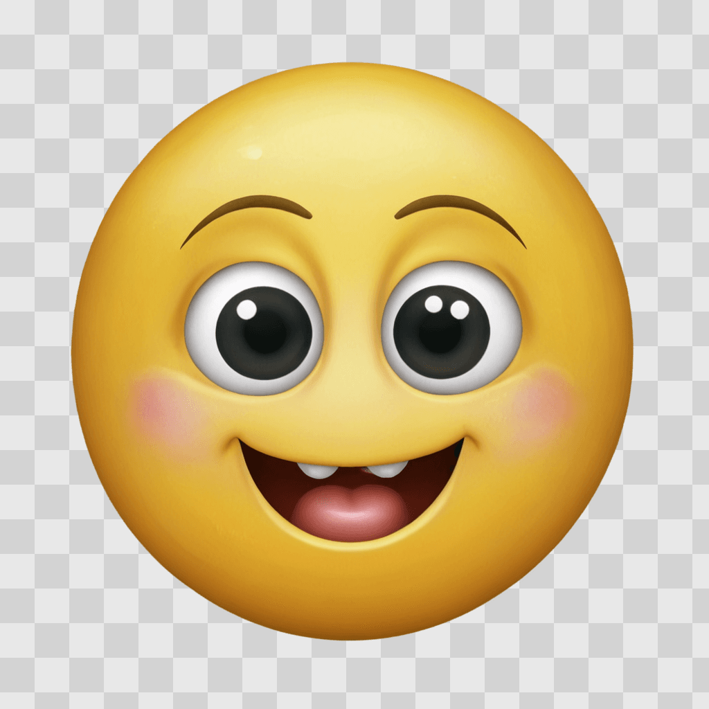 scared emoji A yellow smiley face with pink cheeks and a pink nose