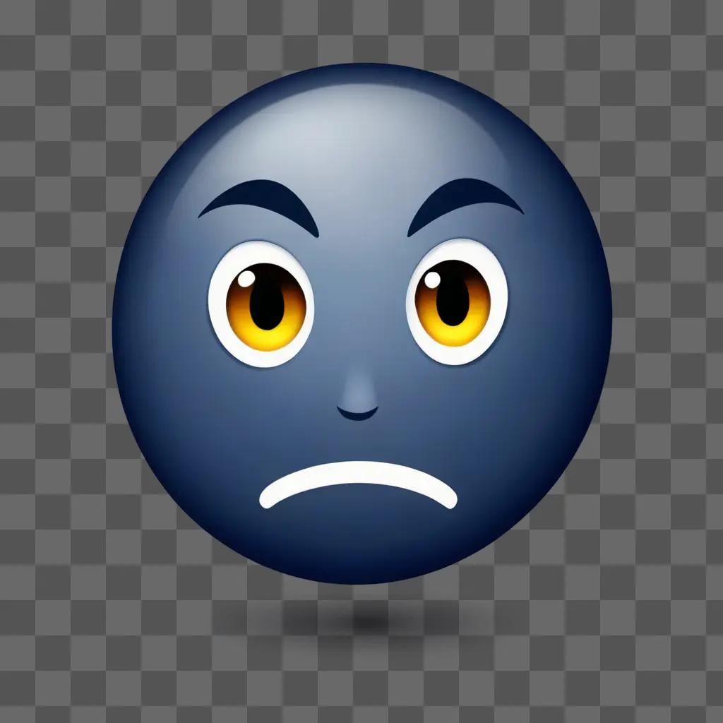 scared emoji face A sad face with a black background