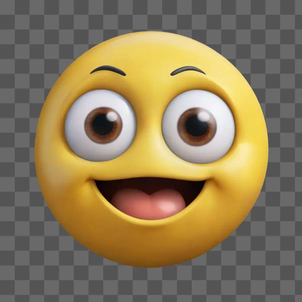 scared emoji face A smiling emoji with big eyes and a mouth