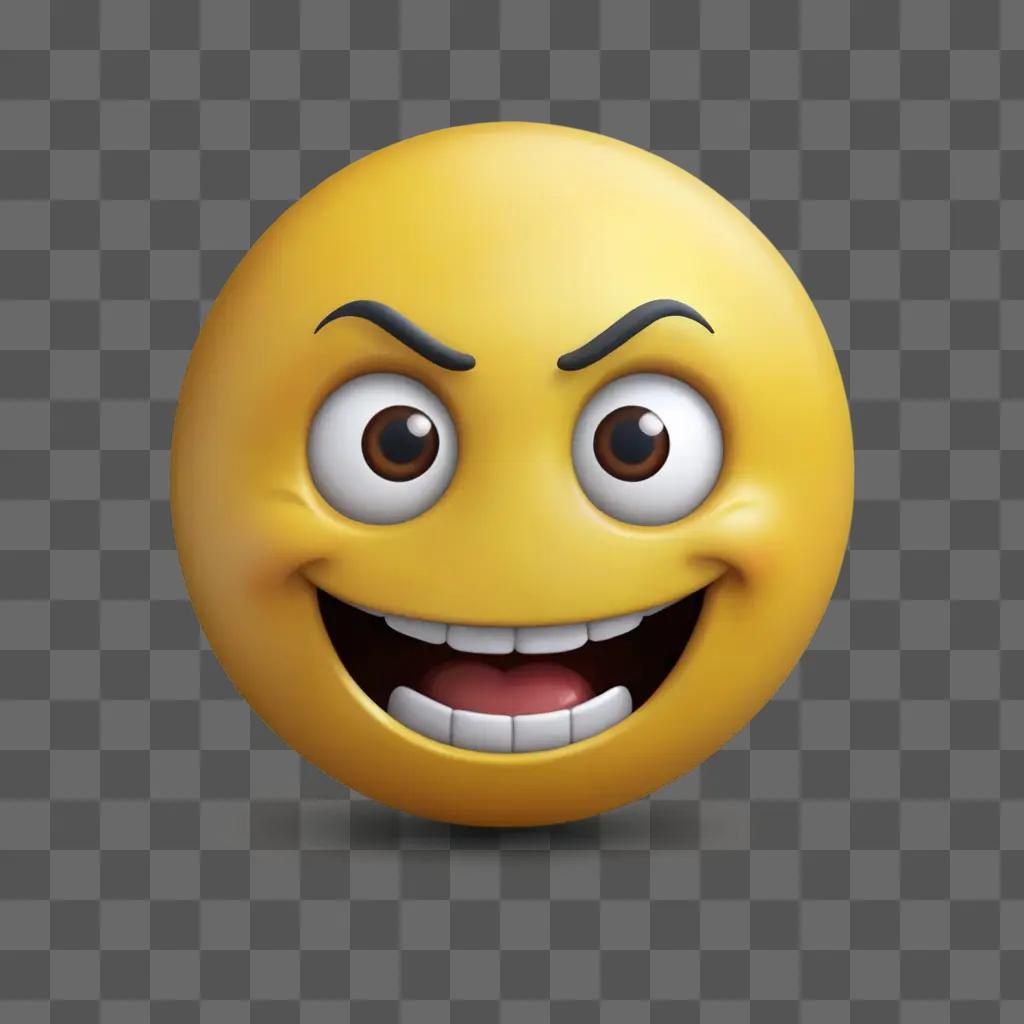 scared emoji face A smiling face is shown against a yellow background