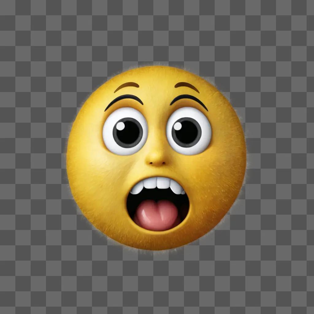 scared emoji face A smiling face with tongue sticking out and mouth open