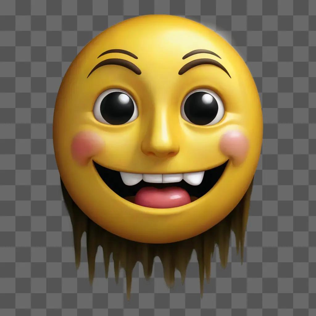 scared emoji face A yellow emoticon with a happy face