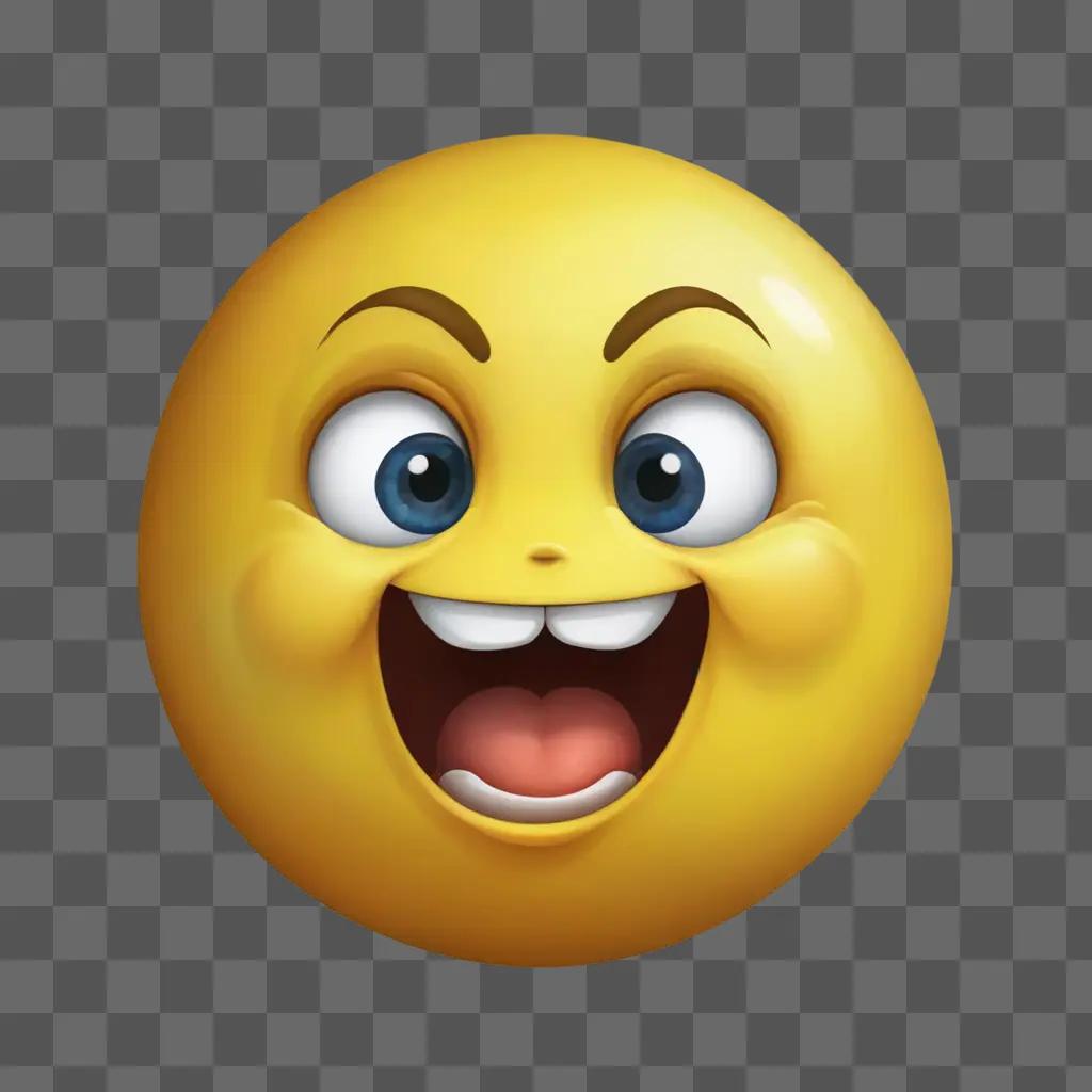 scared emoji face A yellow face with big eyes and a smile