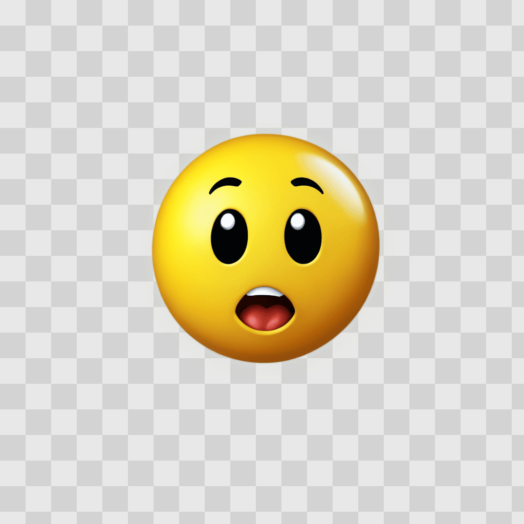 scared emoji face An animated yellow emoticon with mouth open