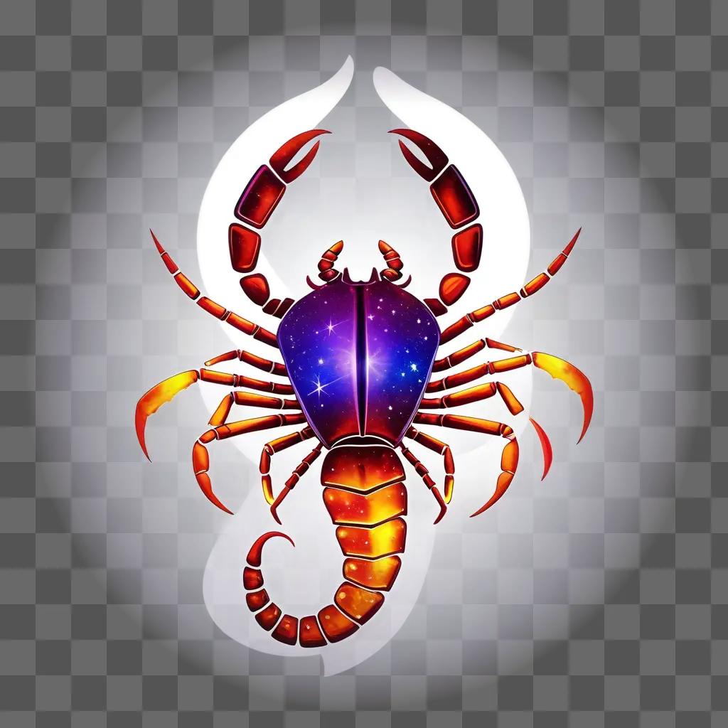 scorpio sign is depicted in the center of a circle