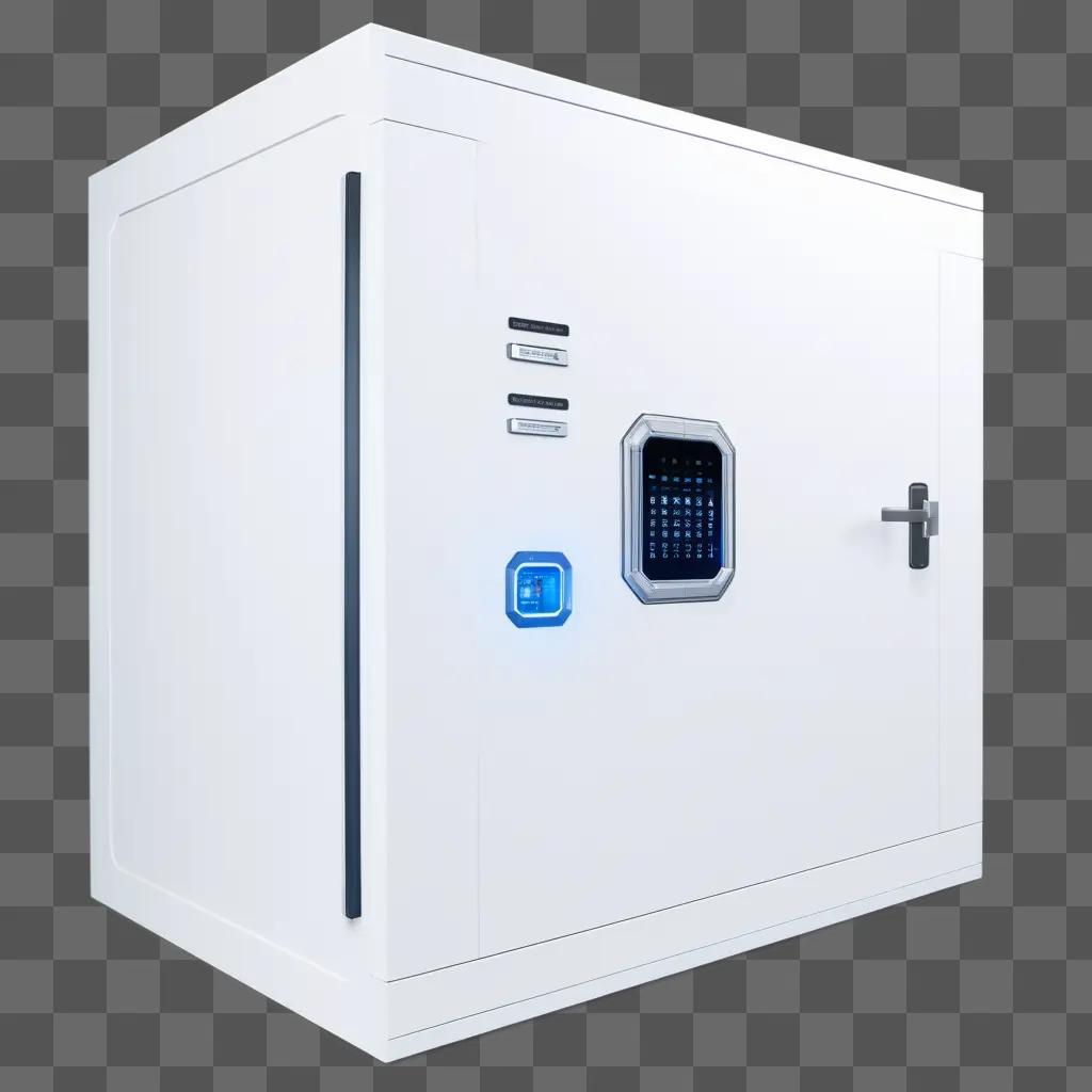 secure safe is shown in a white room