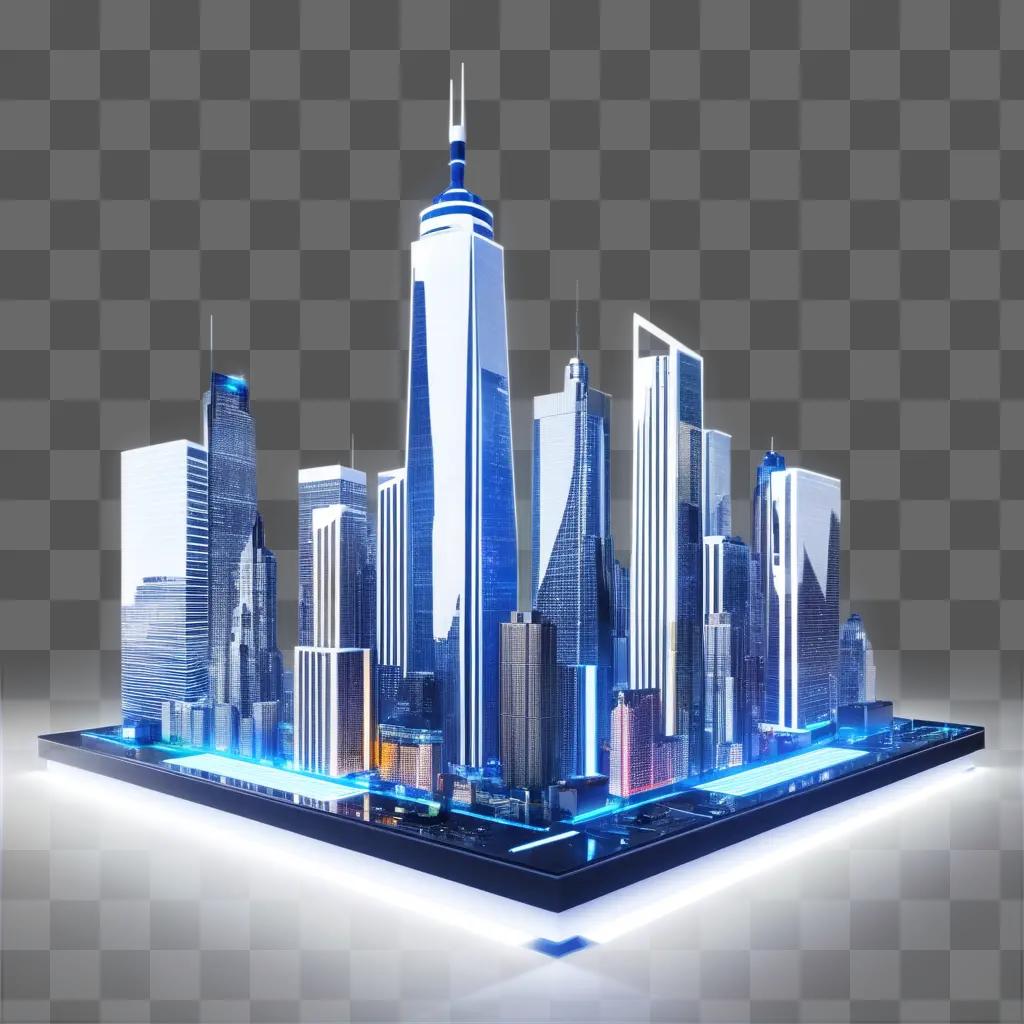 sensor is shown in a cityscape with skyscrapers