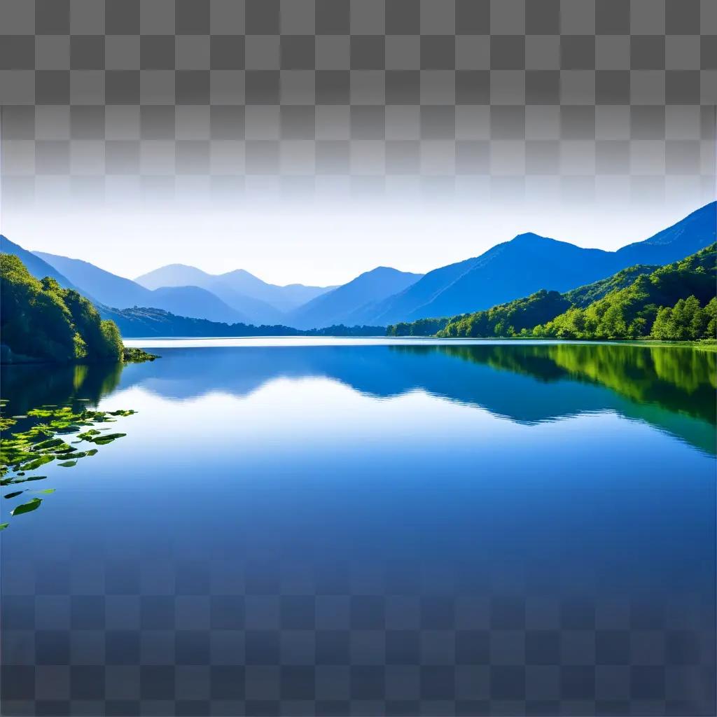 serene lake surrounded by mountains and trees