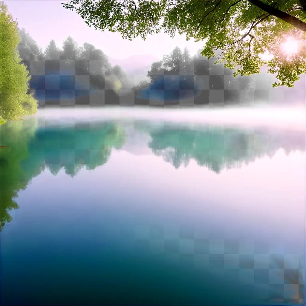 serene water scene with a cloud reflection