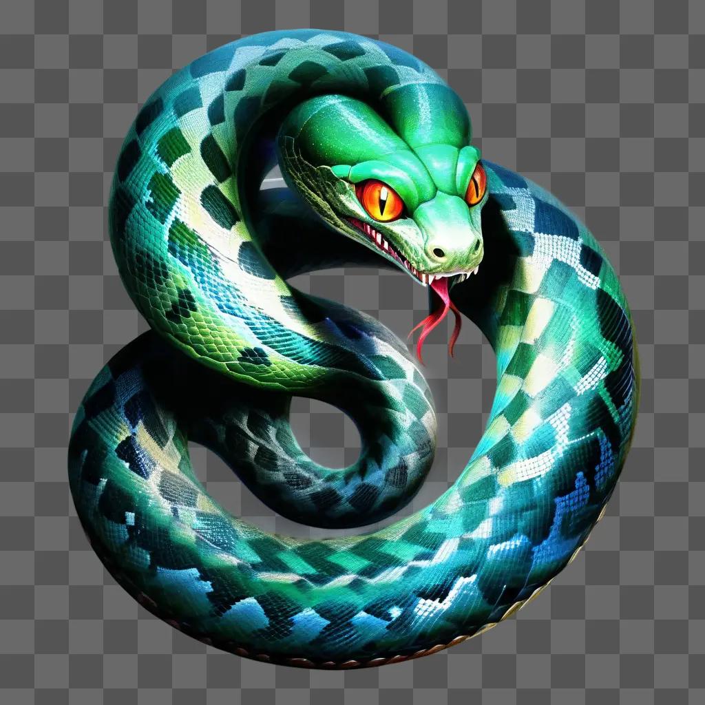 serpent with a blue tongue