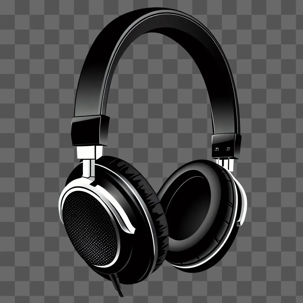 set of headphones is lit up in a black background