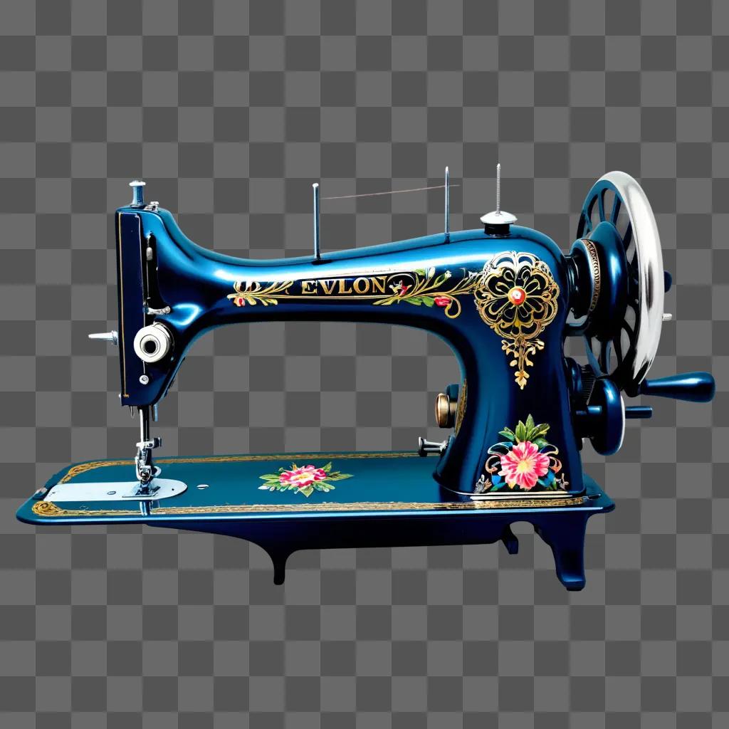 sewing machine with floral thread design