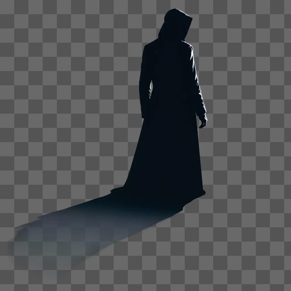 shadow figure stands in the darkness