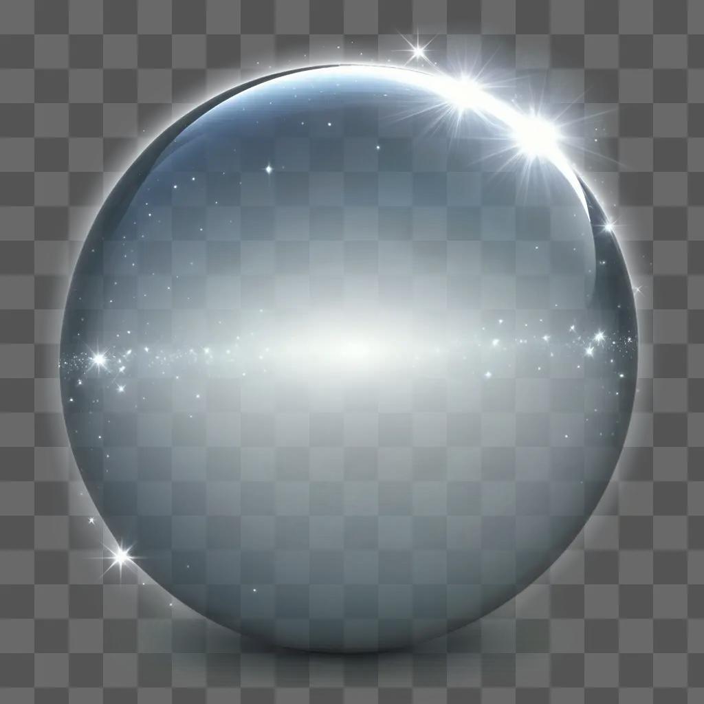 shiny ball with a transparent sparkle