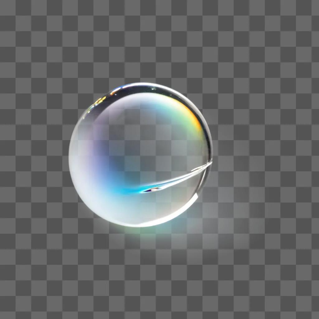 shiny transparent bubble with a sparkly edge