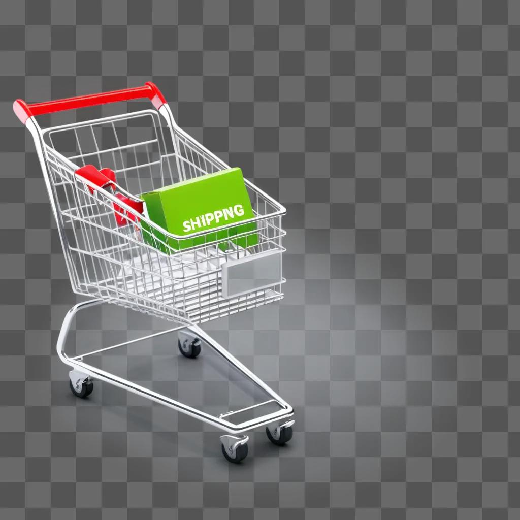 shopping cart with a green box and free shipping