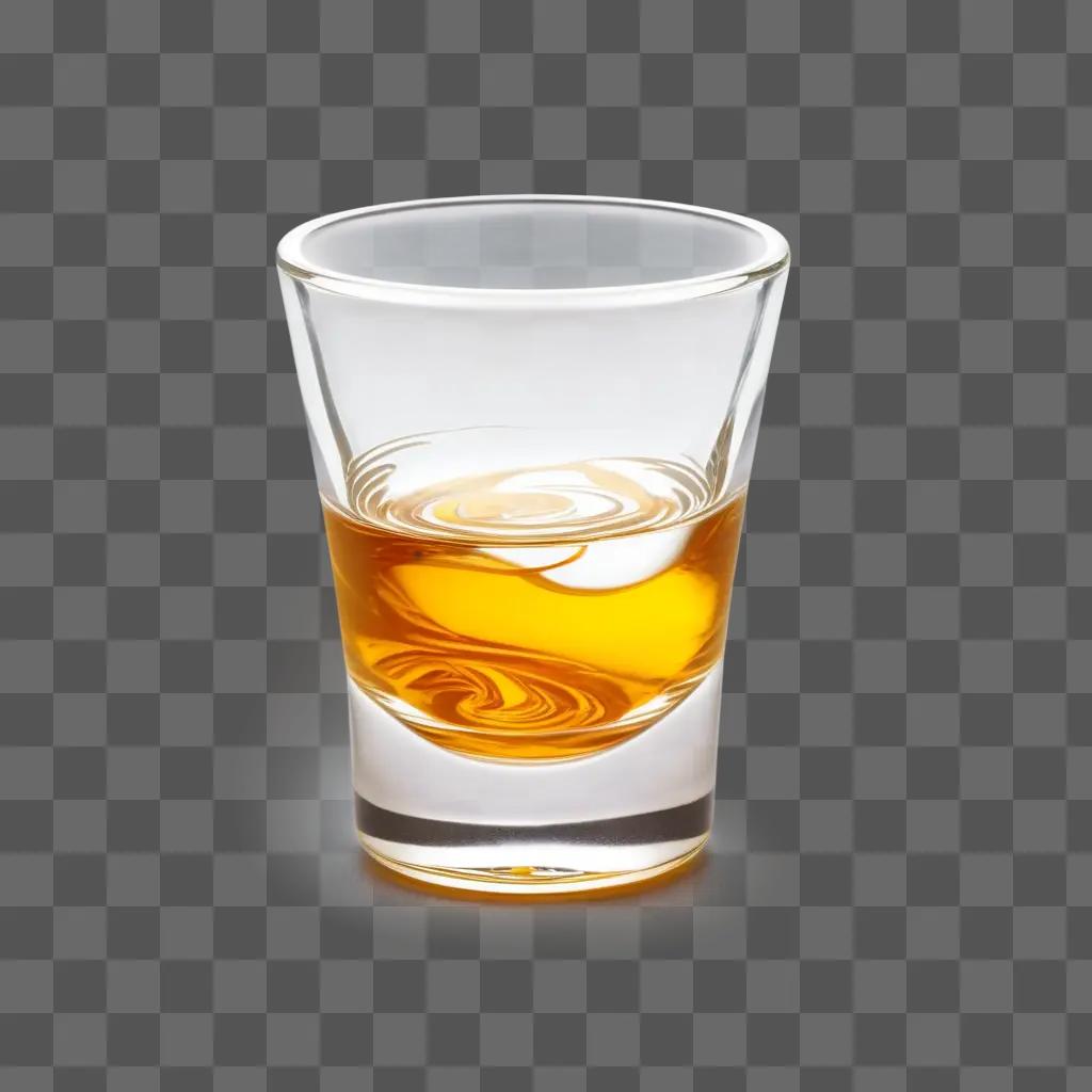 shot glass filled with a drink