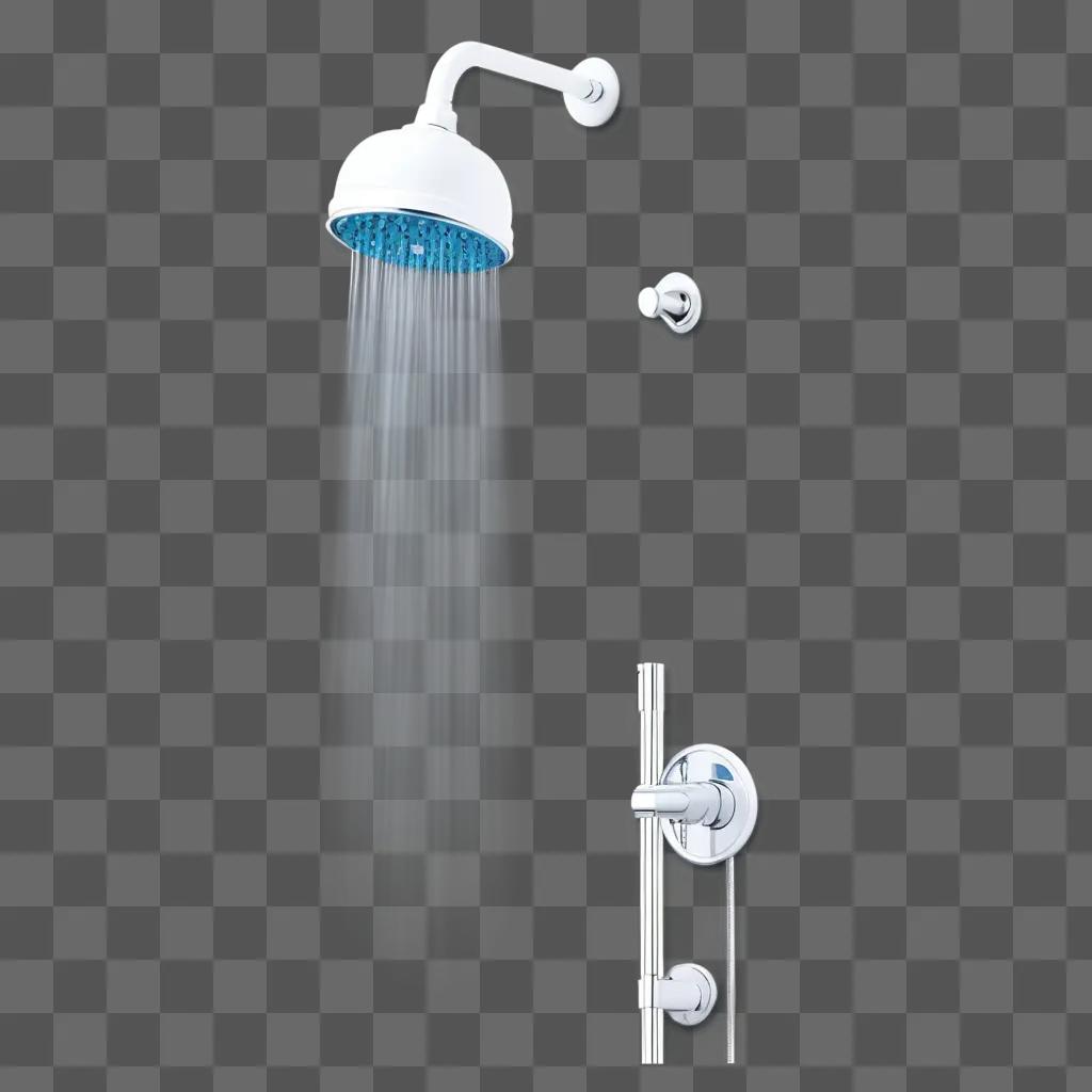 shower clipart of a shower head and shower pipe