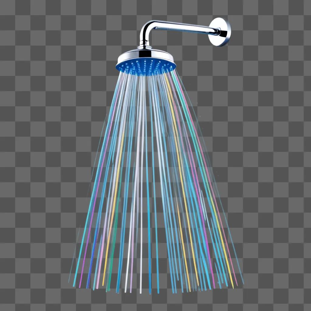 shower with colorful spray