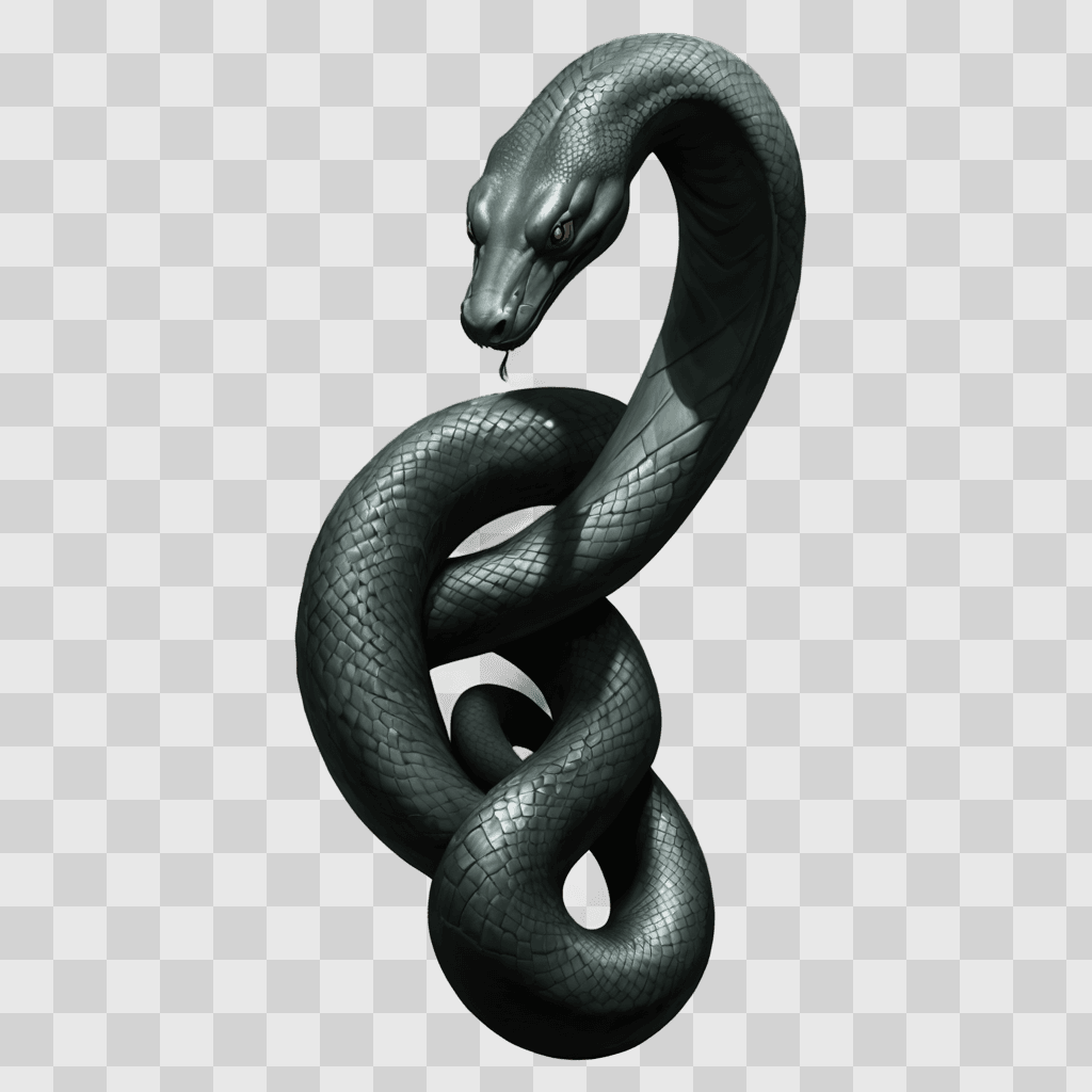 side snake drawing A snake with red eyes in a dark background