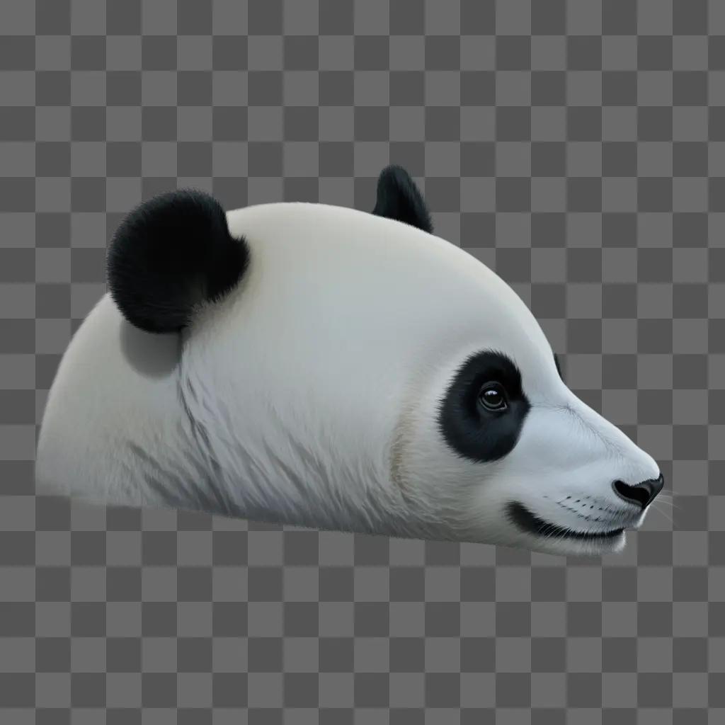 side view of a panda drawing