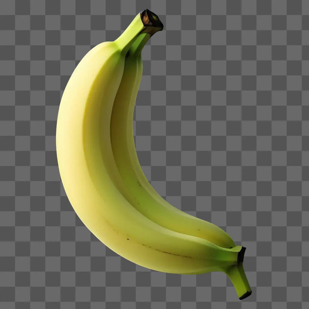 silhouette of a banana on a green background