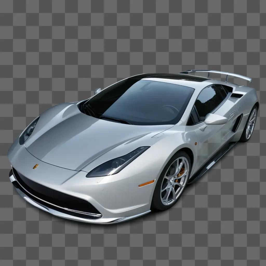 silver sports car is detailed in a studio setting